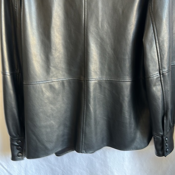 Marc New York black vegan leather super soft shirt jacket, size M - Picture 7 of 10